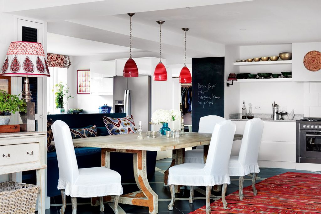 Kitchen Dining Area  At Home Quirky Wiltshire Farmhouse | Real Homes
