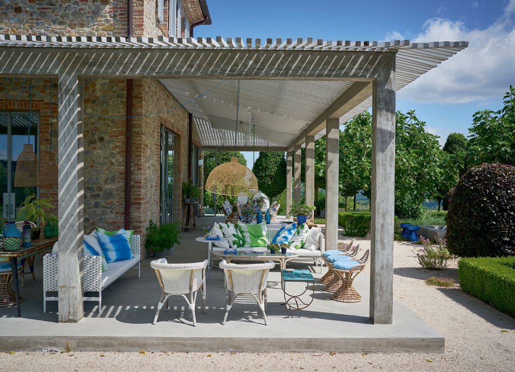 As the sun moves around the property various spaces come into their own for different gatherings. This seating area has...
