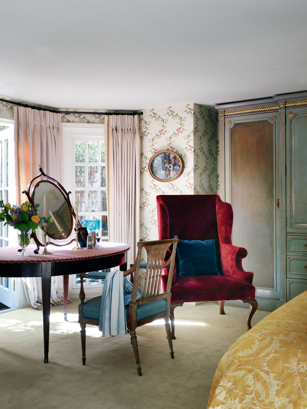 Image may contain Living Room Indoors Room Furniture Chair Interior Design Home Decor Plant Flooring and Wood