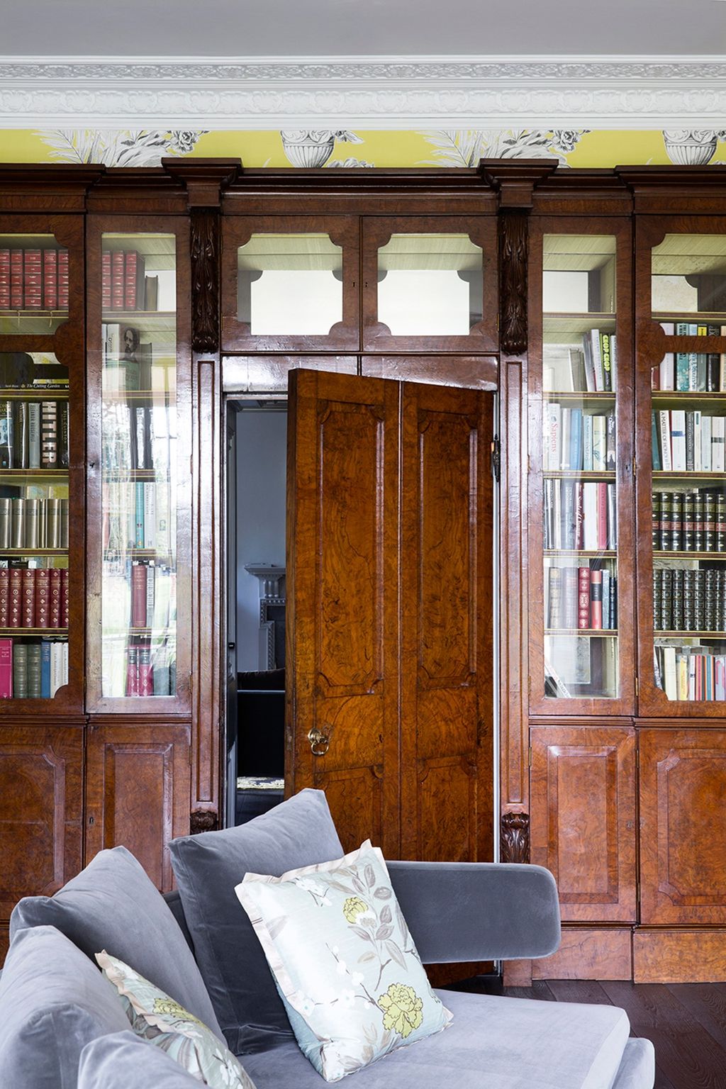 Grey Sofa Library  Somerset Country House | Real Homes