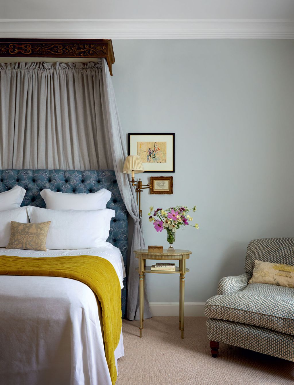 Image may contain Indoors Room Bedroom Furniture Interior Design Living Room Bed Cushion and Dorm Room