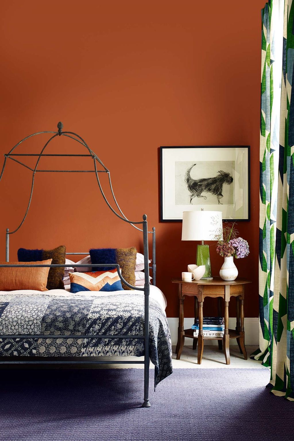 Image may contain Room Bedroom Indoors Furniture Bed Lamp Table Lamp and Interior Design