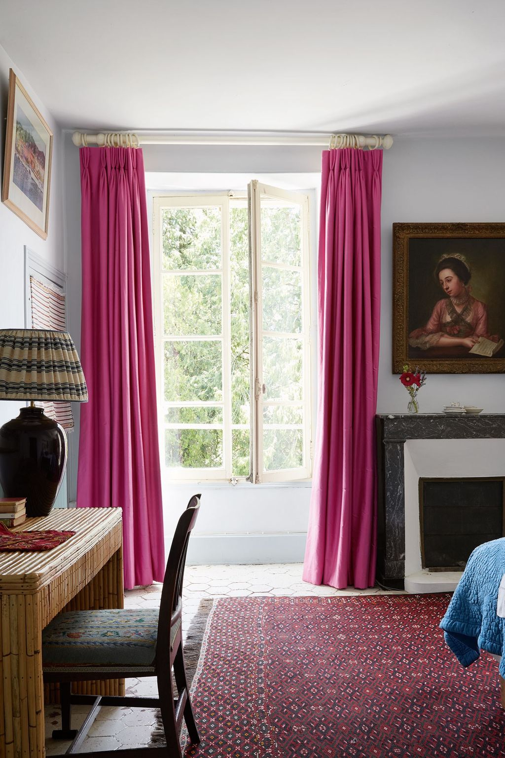 White French Bedroom Pink Linen Curtains | Bedroom Furniture Ideas