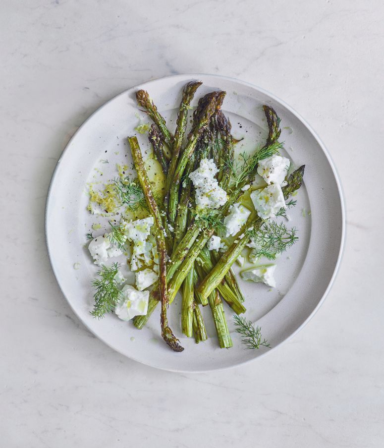 Image may contain: Plant, Food, Meal, Dish, Seasoning, Vegetable, and Asparagus