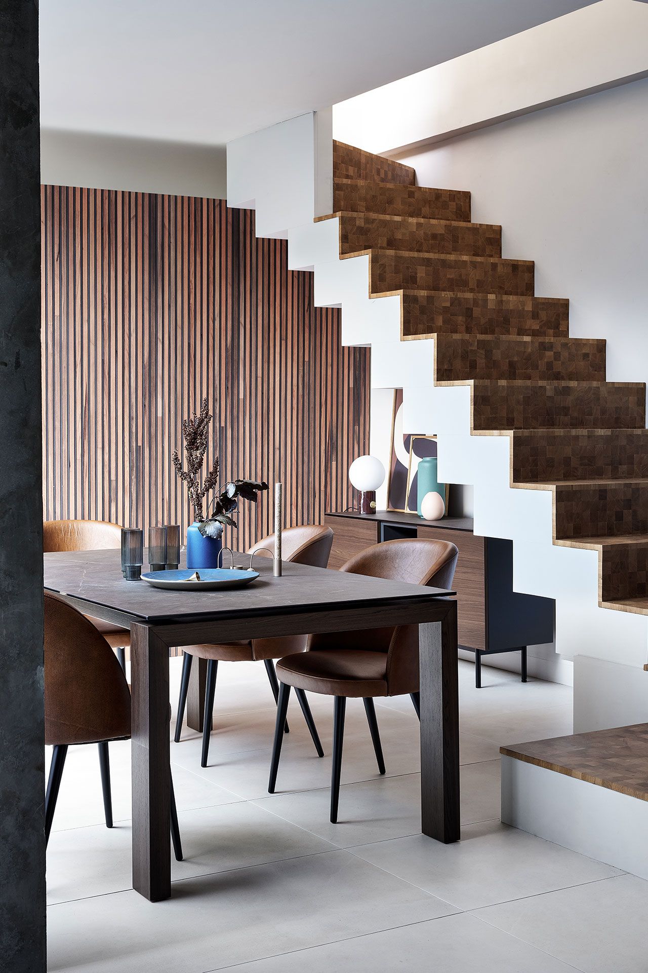 Image may contain Furniture Chair Tabletop Dining Table Table Wood Interior Design Indoors and Room