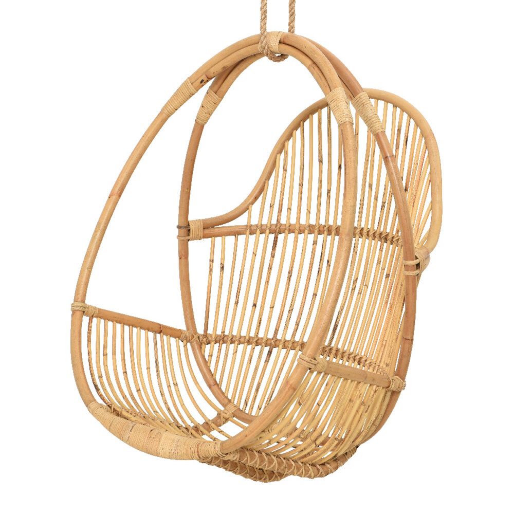 Outdoor rattan hanging chair from A by Amara 325.  buttongroup Shop now