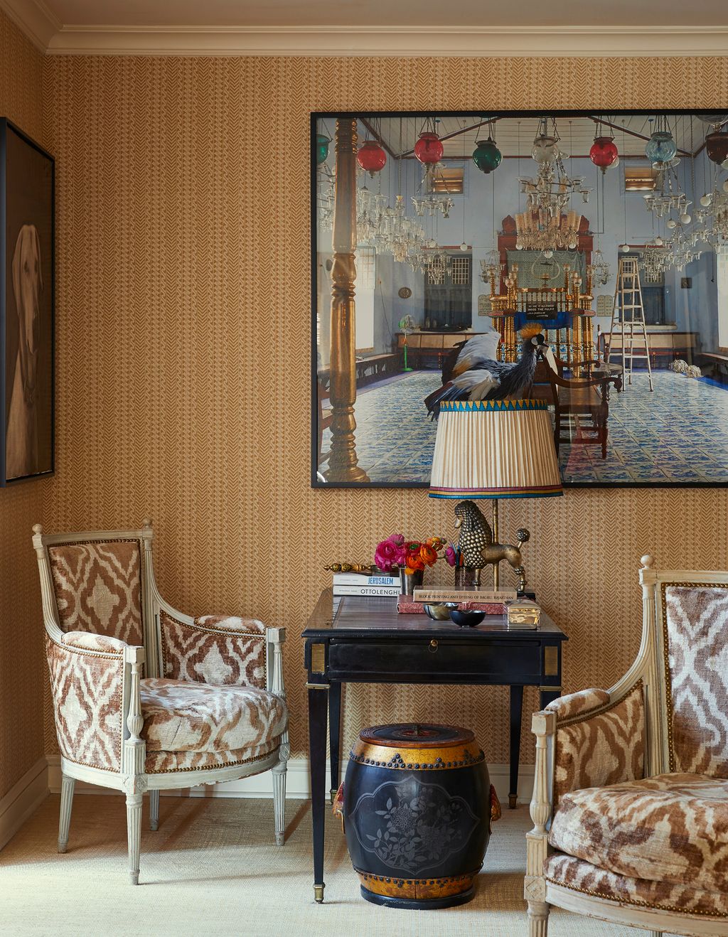 Image may contain Furniture Chair Lamp Table Lamp Living Room Room Indoors Electronics Screen Monitor and Display