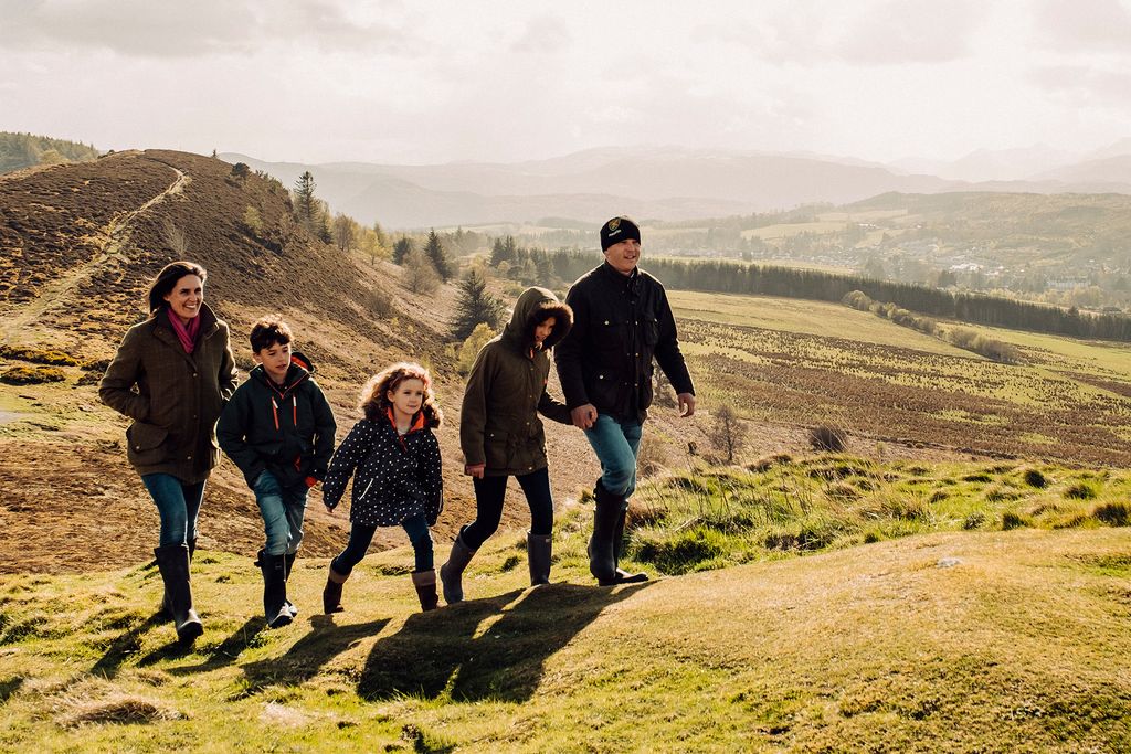 A family walk in Knockfarrel.