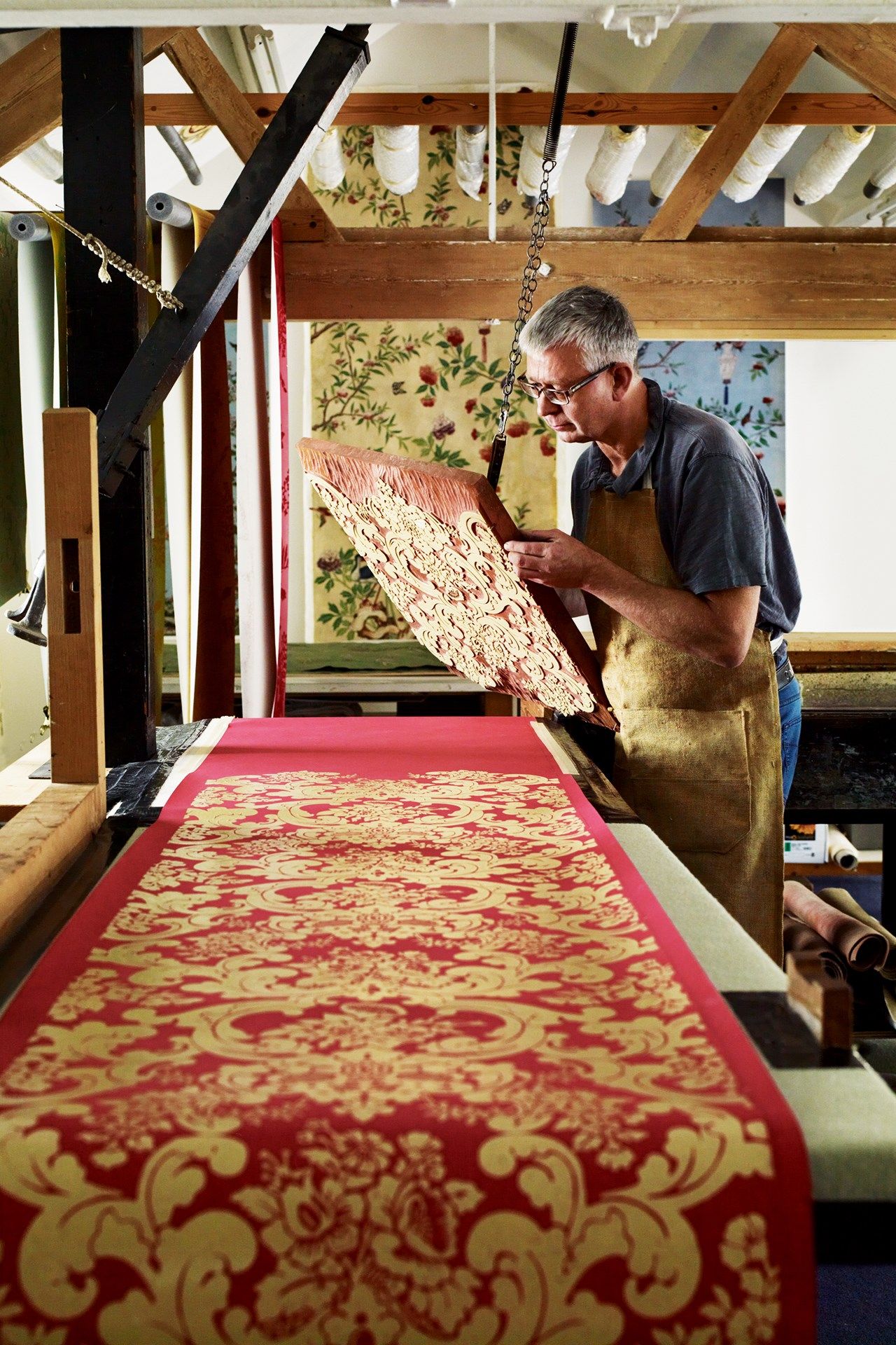 Wallpaper conservator Allyson McDermott