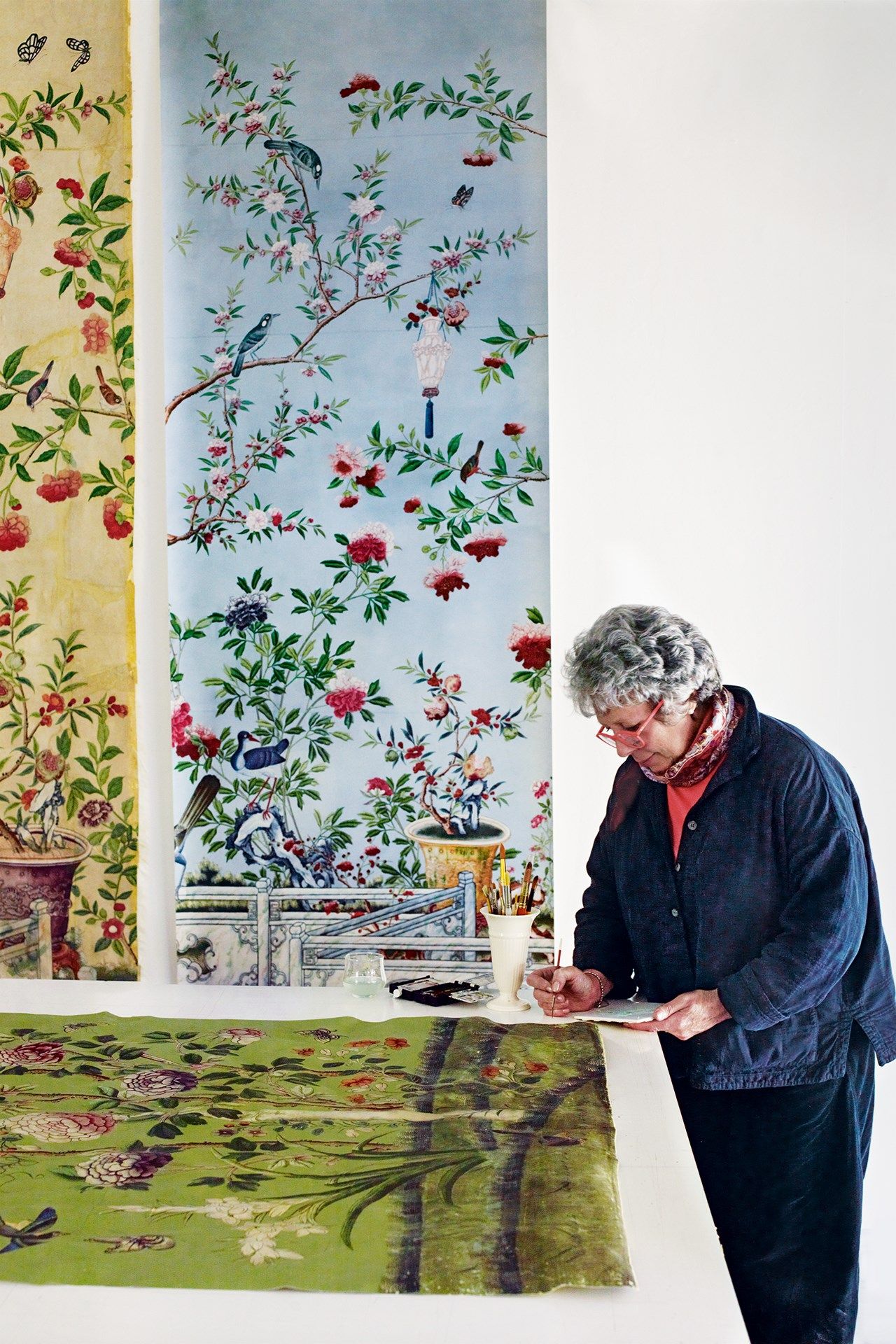 Image may contain Human Person Art Graphics Floral Design and Pattern