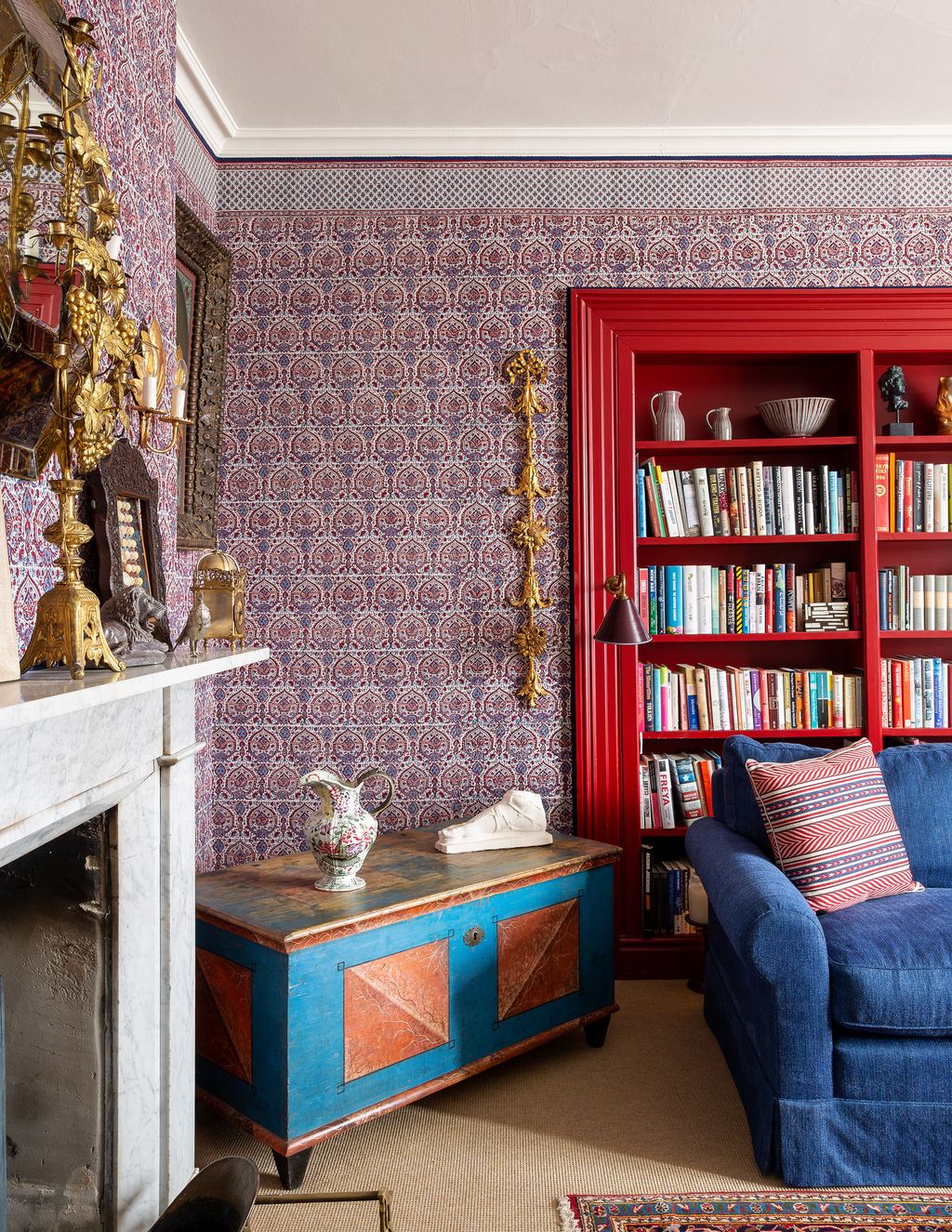 The sofas were covered in a hardwearing fabric which could stand up to the couple's three dogs particularly Hector.