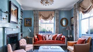 Living room design ideas. Image may contain Furniture Chair Living Room Indoors Room Couch and Rug