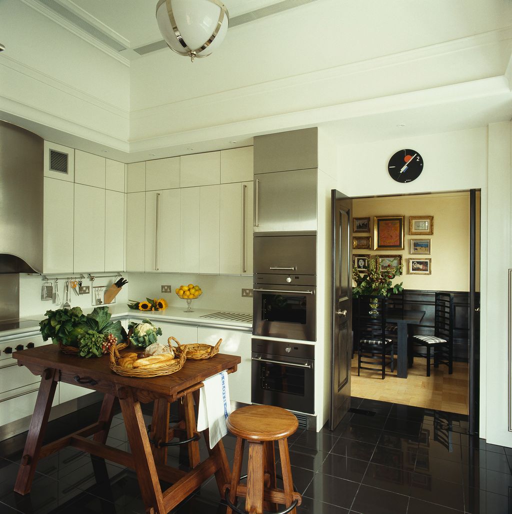 The pristine kitchen.