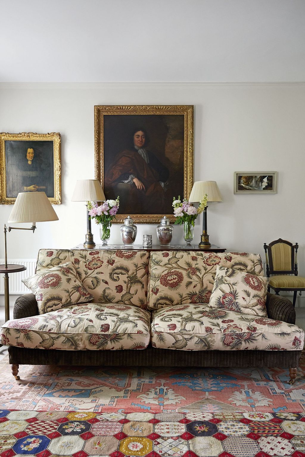 Traditional Chintz Sofa | Georgian House Renovation Interior