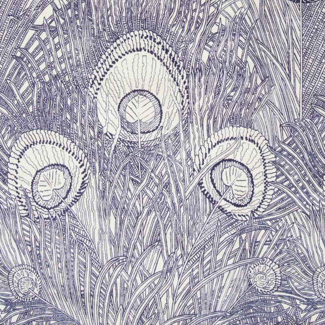 An outline version of a traditional Liberty print from the 1890s we're sure this peacock feather print will also stand...