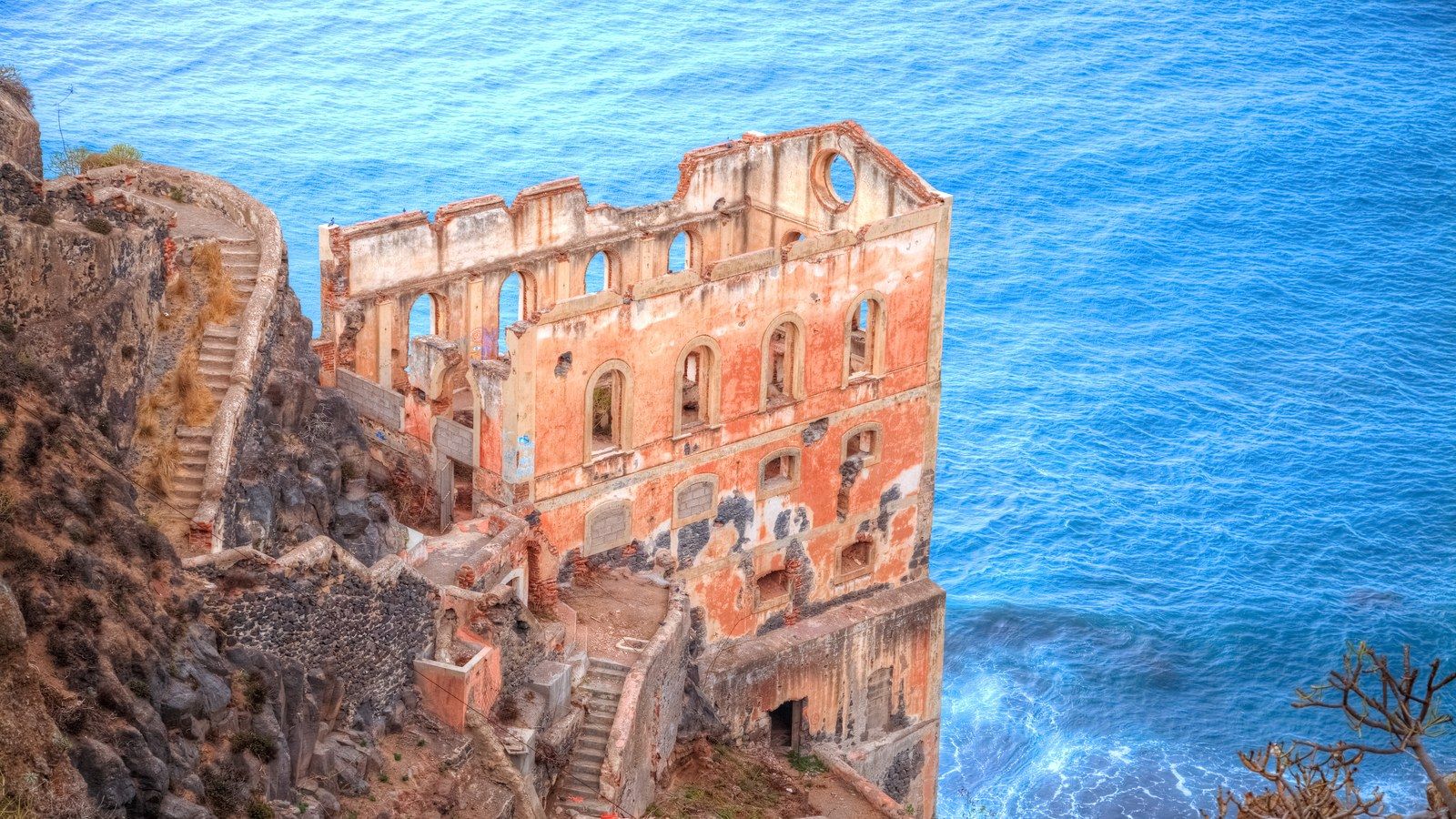 Image may contain: Nature, Ruins, Outdoors, and Promontory