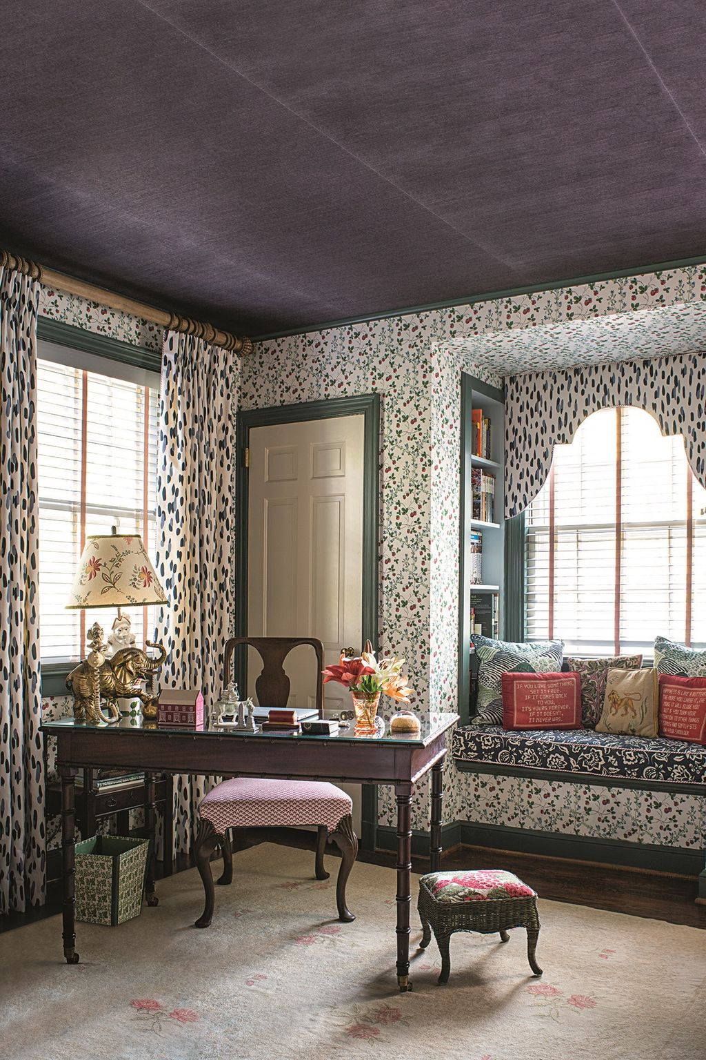 patterned wallpaper study