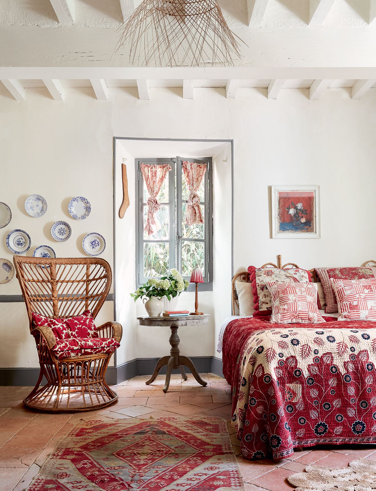 Image may contain Room Indoors Living Room Bedroom Furniture Cushion Home Decor Interior Design and Rug