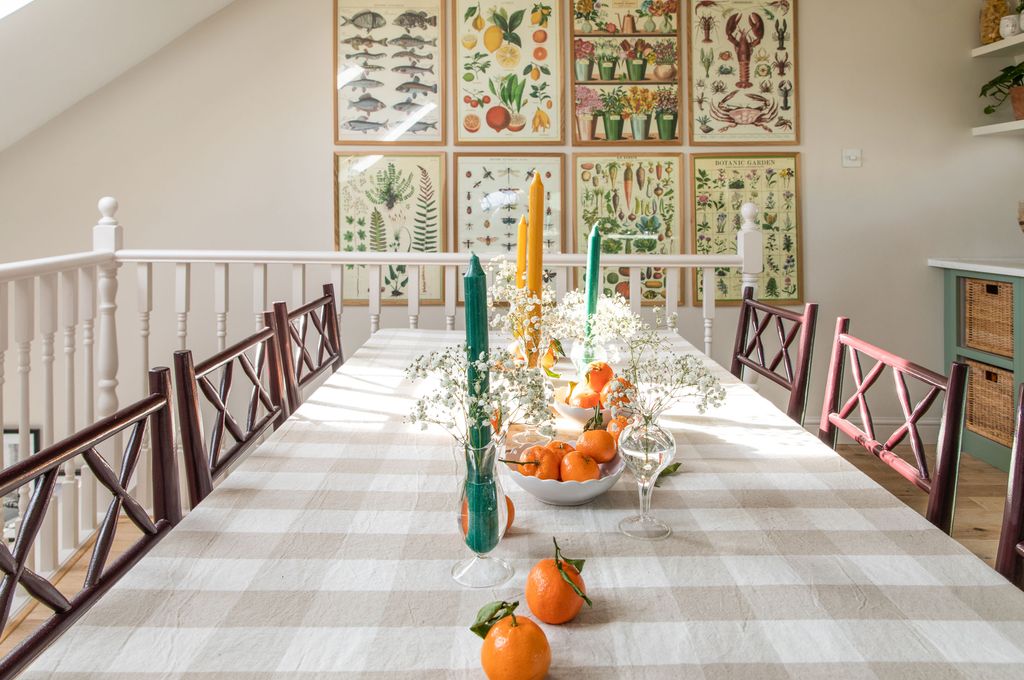 Image may contain Indoors Room Plant Dining Room Furniture Table and Dining Table