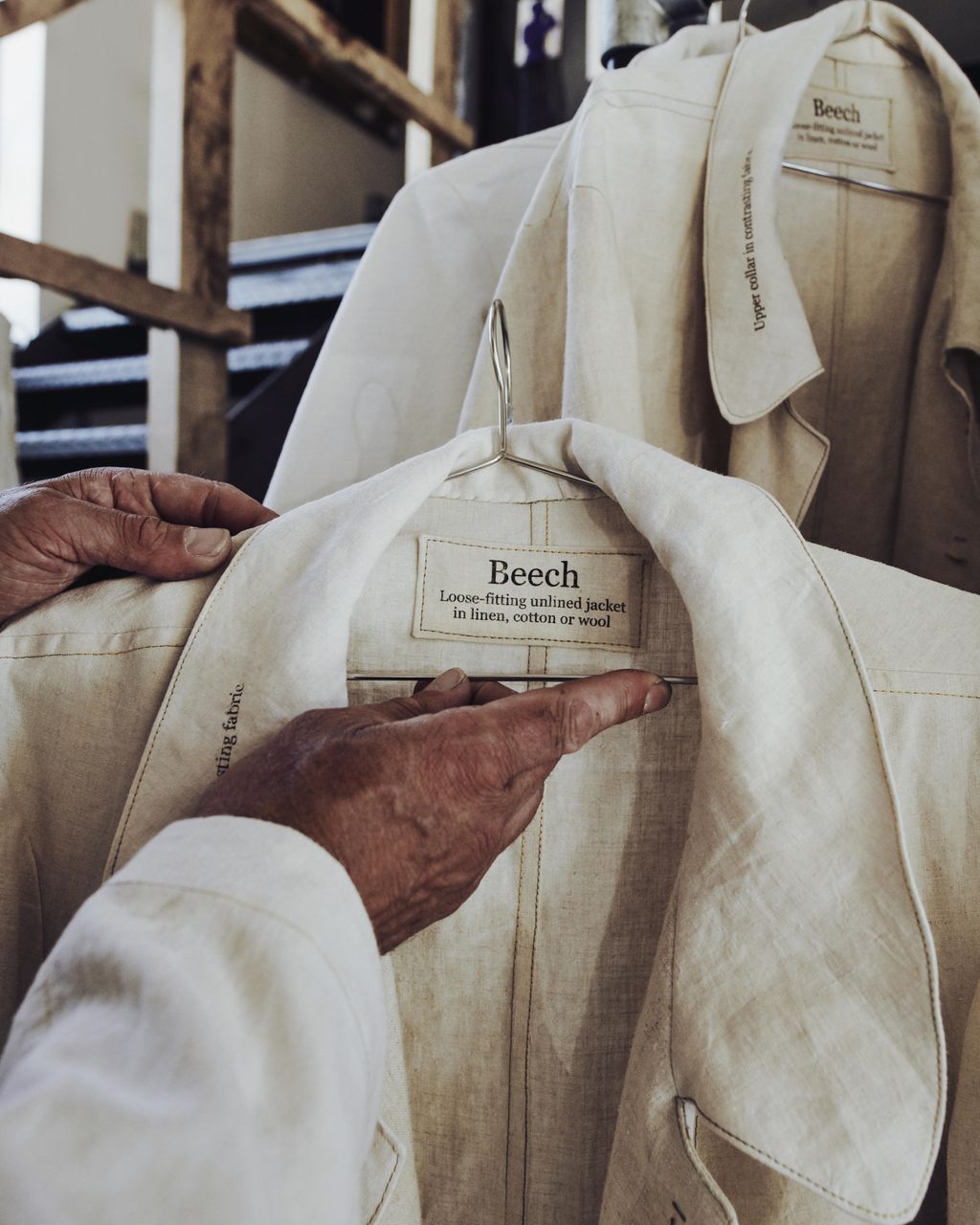 Image may contain Home Decor Linen Clothing Apparel Human Person and Finger