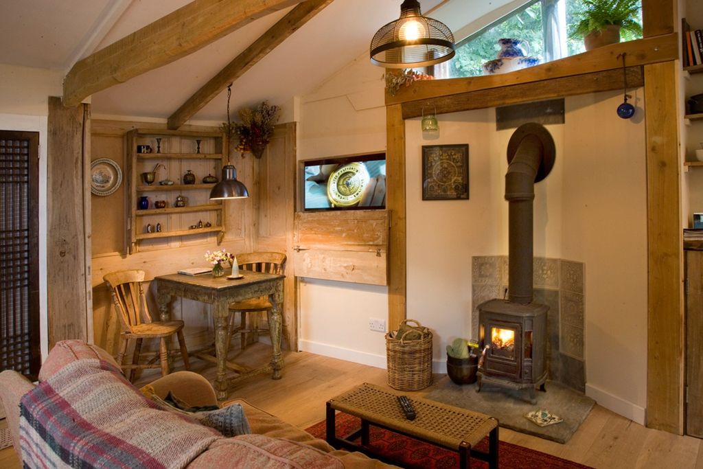Lodge with Wood Burner  Rustic Interior Design | Interiors