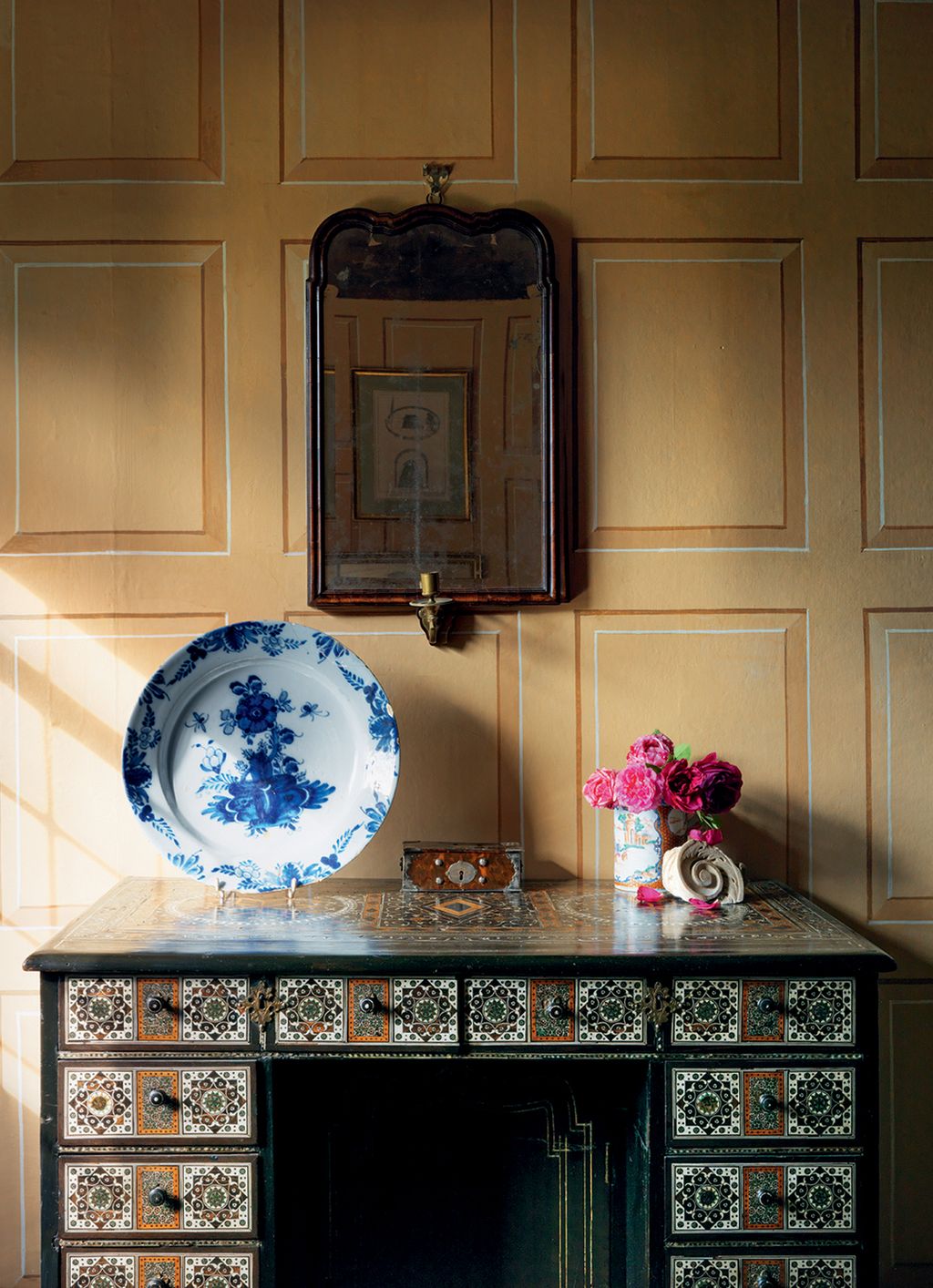 Image may contain Furniture Sideboard Porcelain Art Pottery Cabinet China Cabinet Interior Design and Indoors