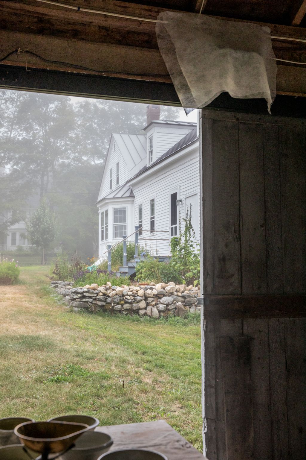 A misty morning view from Heidemans studio.