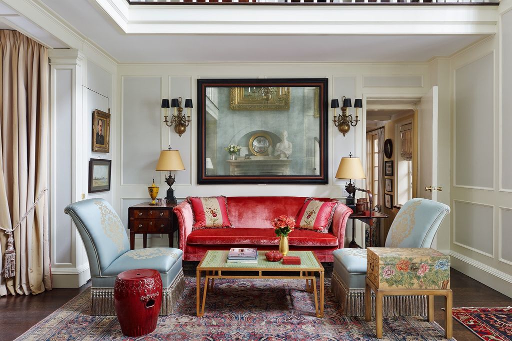 Living room design ideas. Image may contain Living Room Indoors Room Couch Furniture and Rug