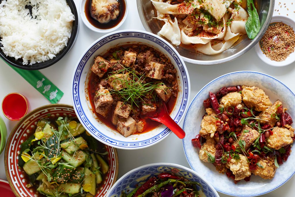 Image may contain Food Meal Dish Lunch Burger Dessert Ice Cream Creme Cream Bowl and Plant