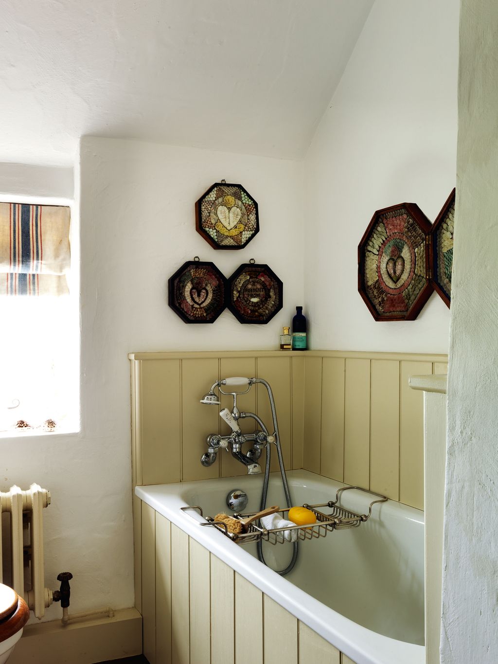 Emma added to Alexandra's collection of sailors' valentines that hangs in the bathroom all of them were found at The...