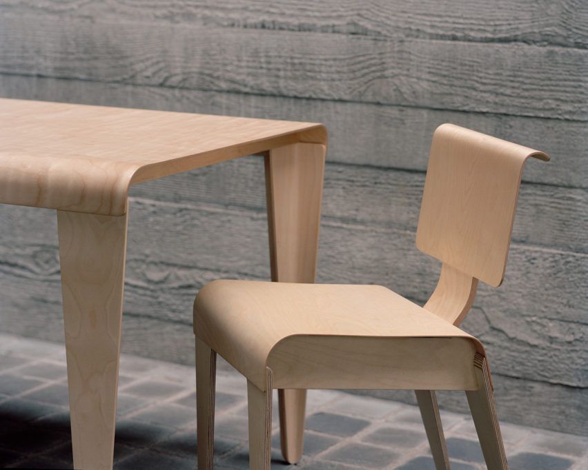 Isokon dining table designed by Marcel Breuer.