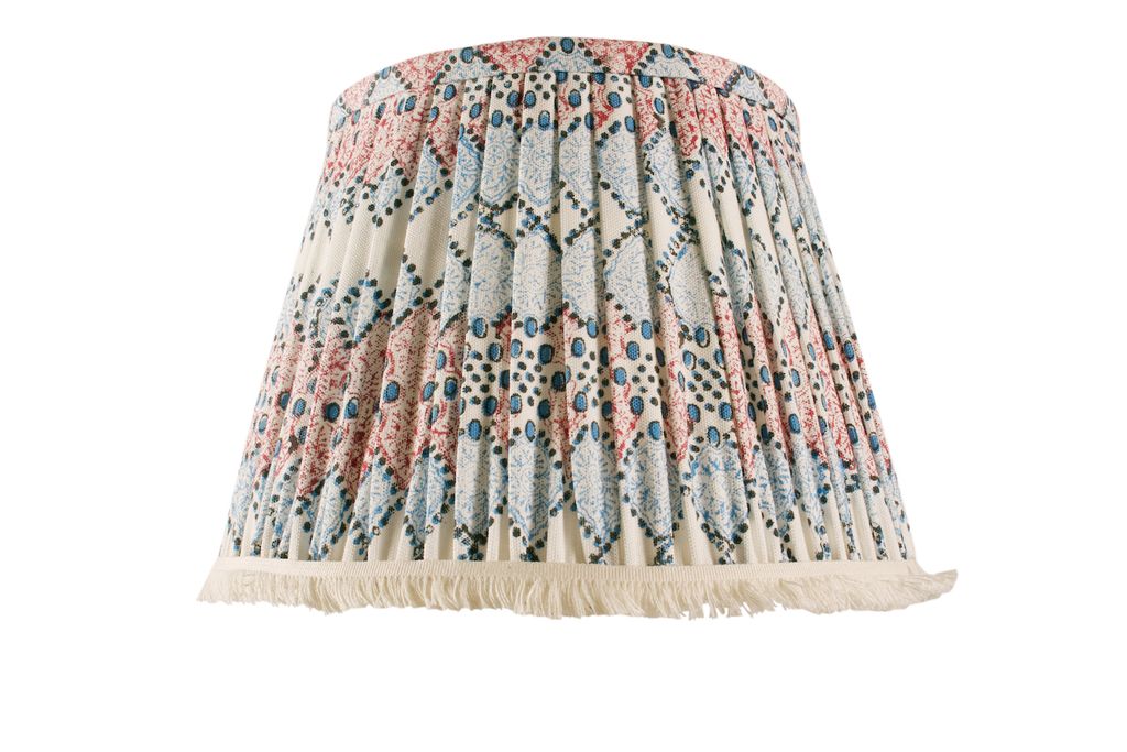 Handblockprinted ‘Cotton Lampshade  30cm 85 from Samarkand Design.