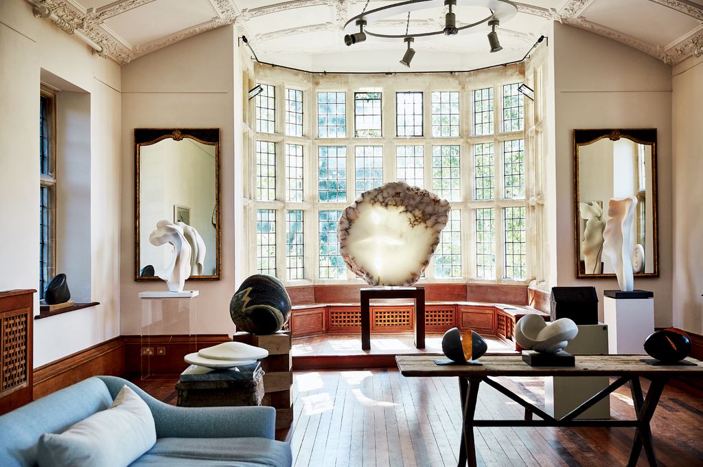 More works are displayed in the room that was once the Mitfords library and has been styled for sculpture by Lorfords.