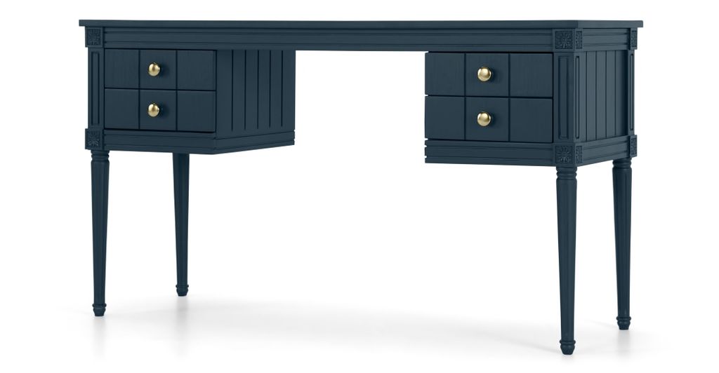 'Bourbon' vintagestyle desk in dark blue 299 from Made.com.  buttongroup Shop now