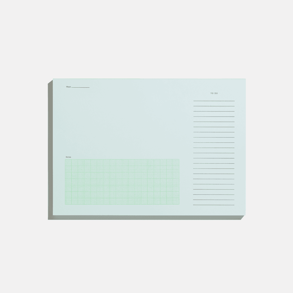 Desktop Notepad pale blue by Before Breakfast 15 from Papersmith.  buttongroup Shop now