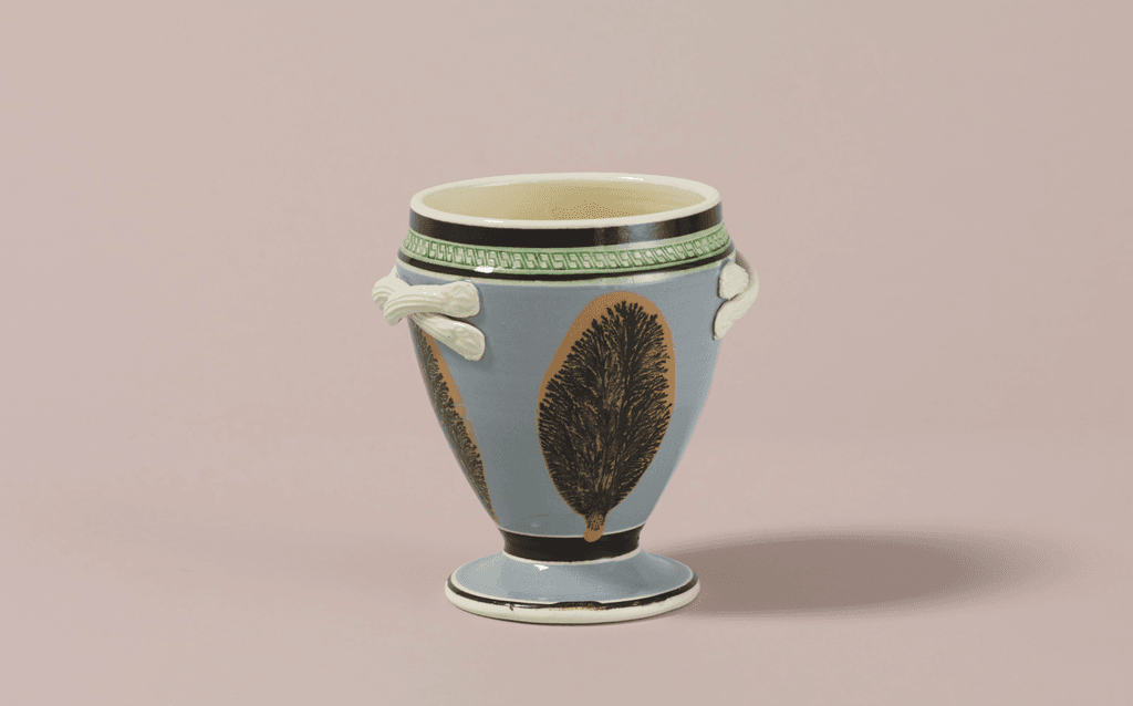 Blue Mochaware Ceramic Desk Bouquet Vase 165 from Choosing Keeping.  buttongroup Shop now