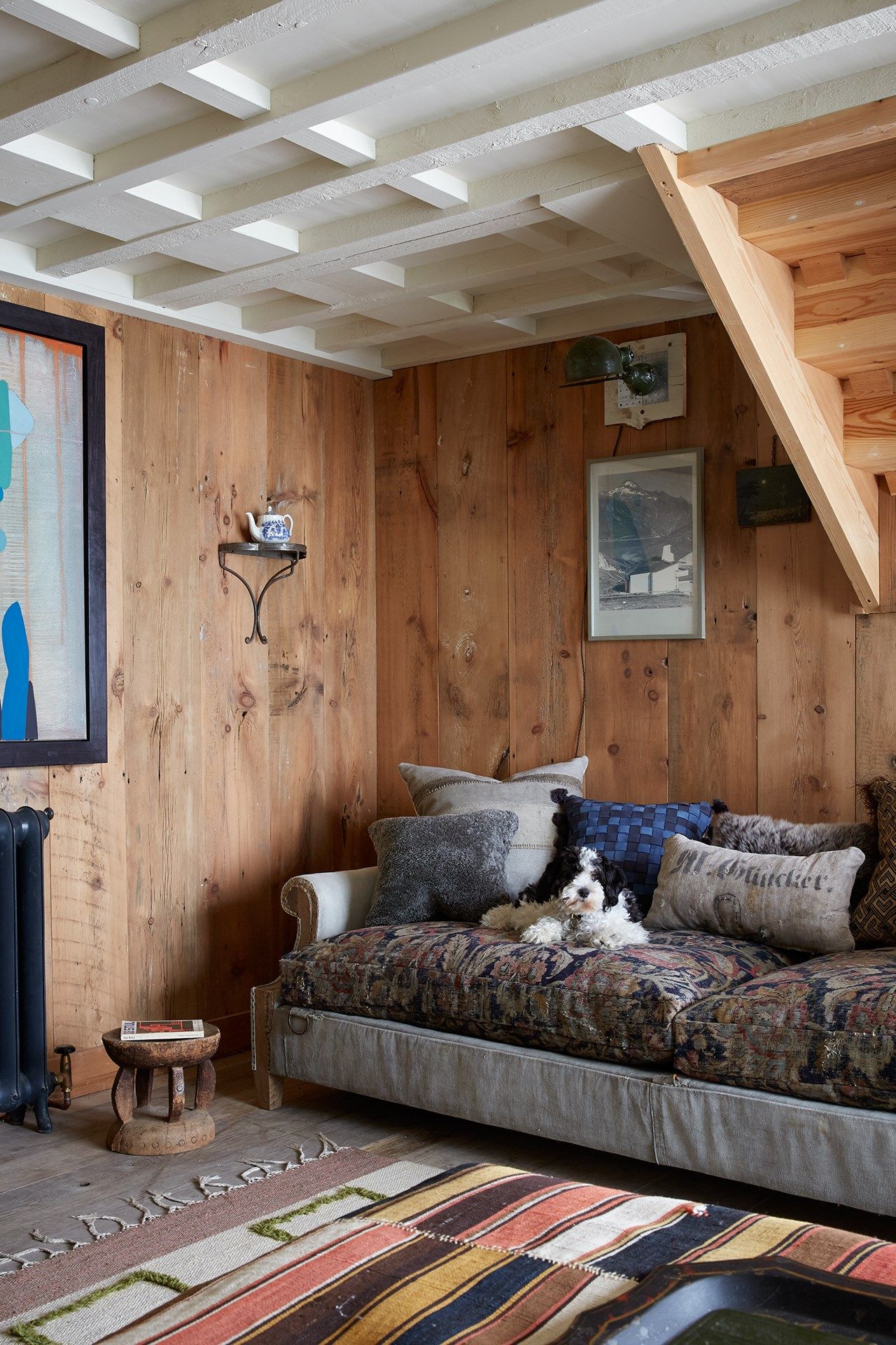 Christopher Howe has made an art out of using antique textiles on his chairs and sofas  this lovely example is from a...