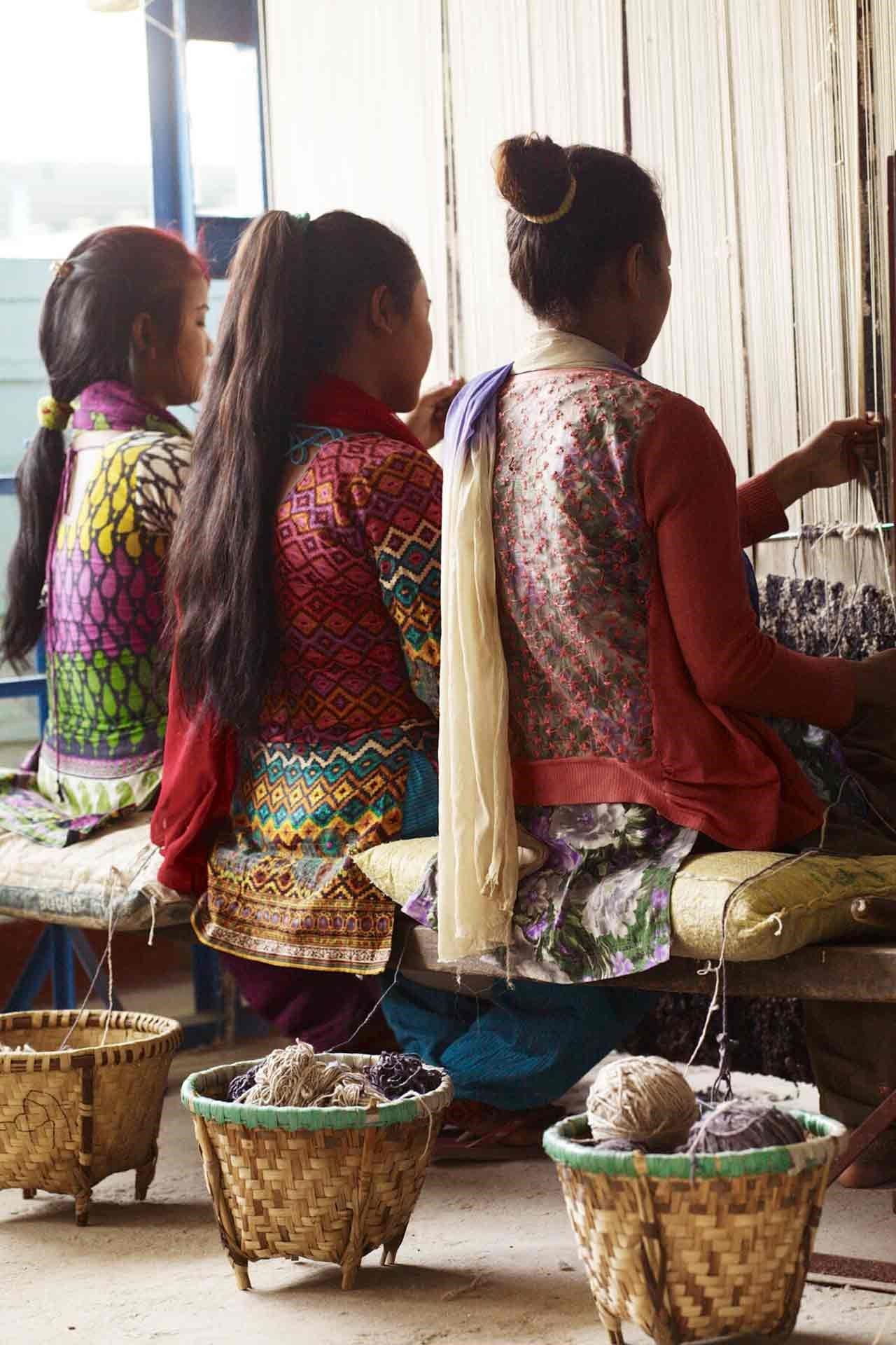 In Nepal with the The Rug Company's skilled weavers