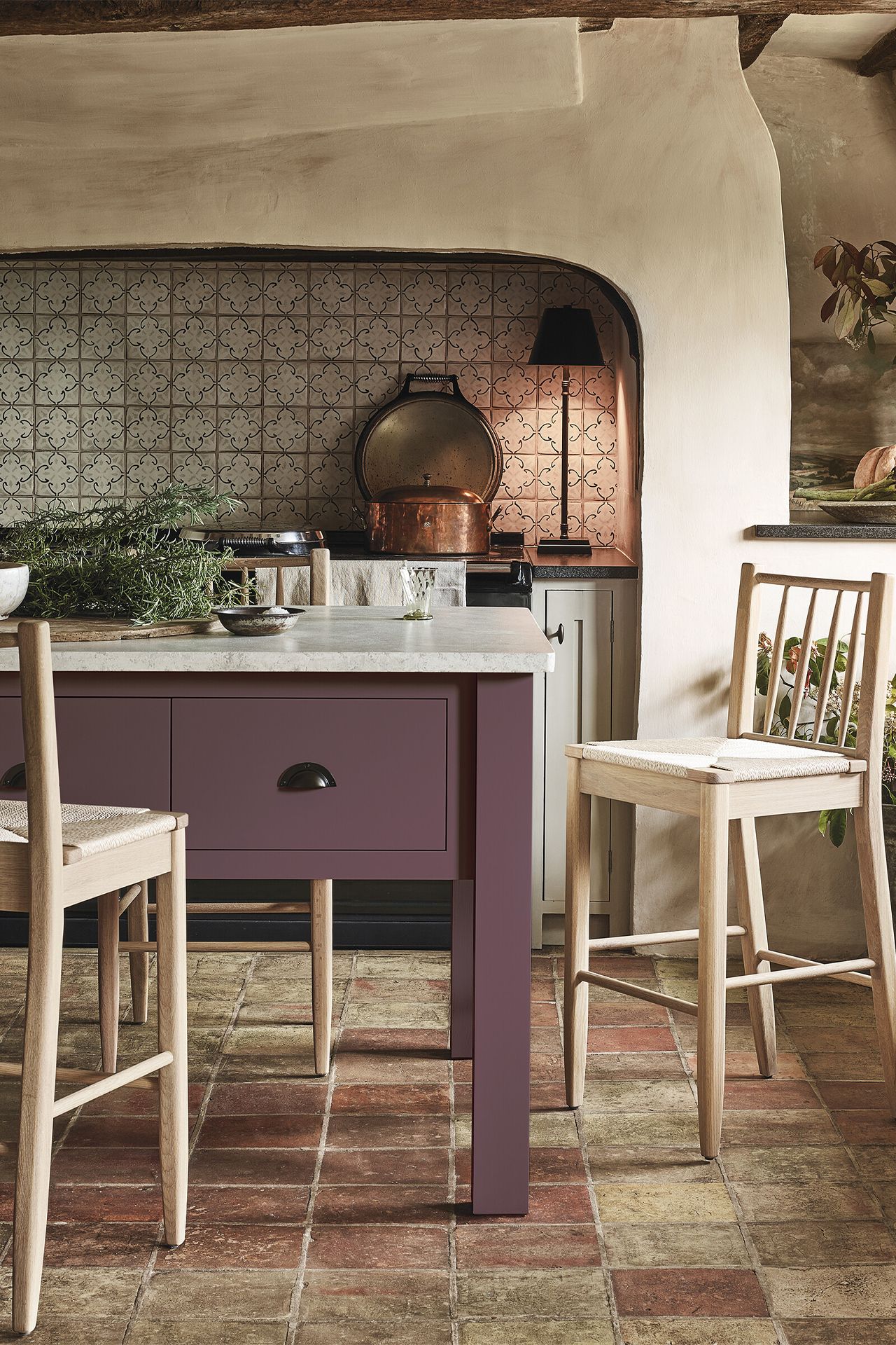 Charlecote Island in Clove from 2760 Wycombe bar stool 395