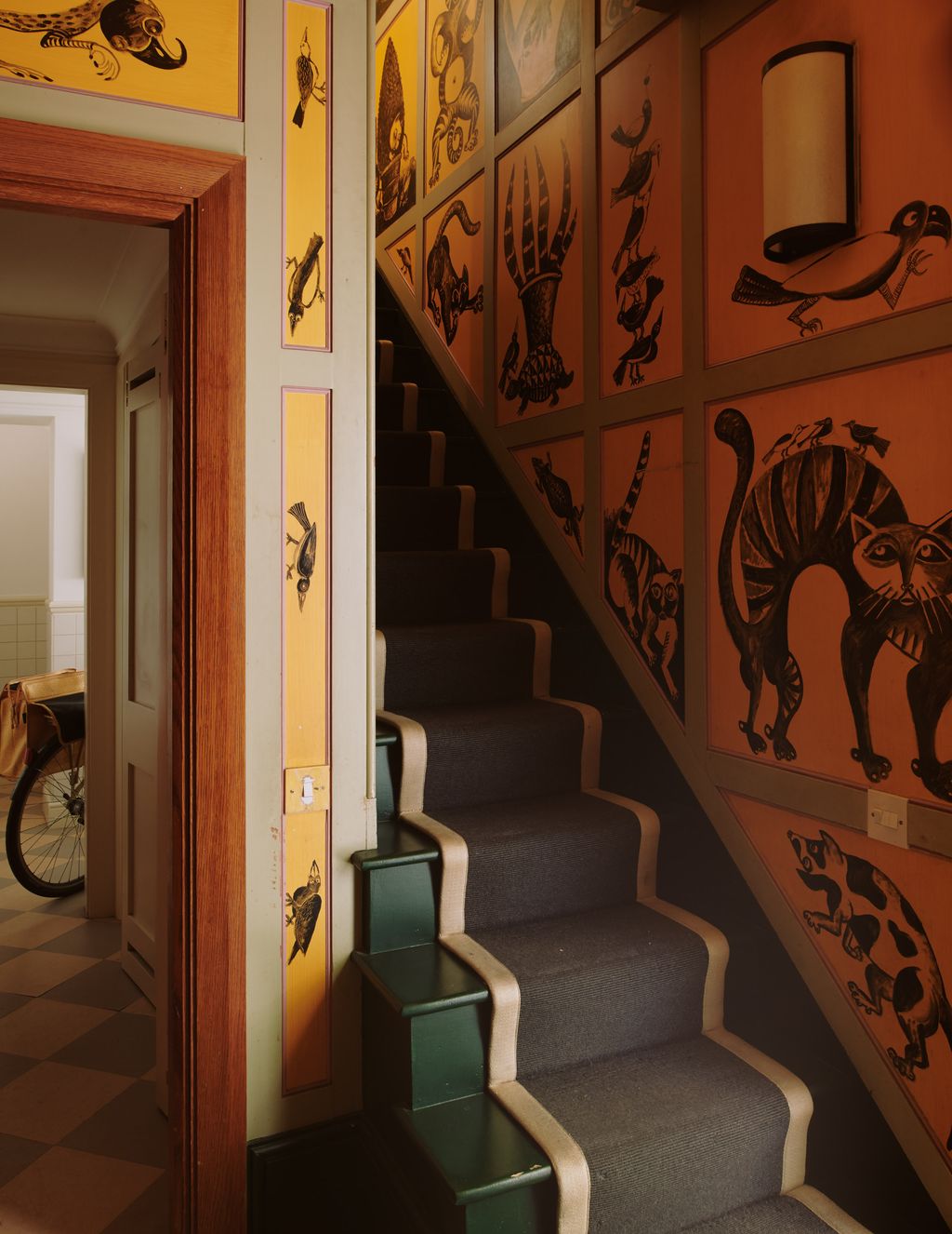 Image may contain Banister Handrail Staircase Wood Flooring Floor Hardwood Interior Design and Indoors