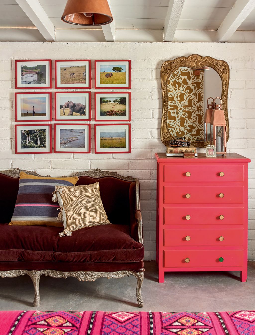 Image may contain Furniture Indoors Room Bedroom Living Room Cabinet Rug Dorm Room and Dresser