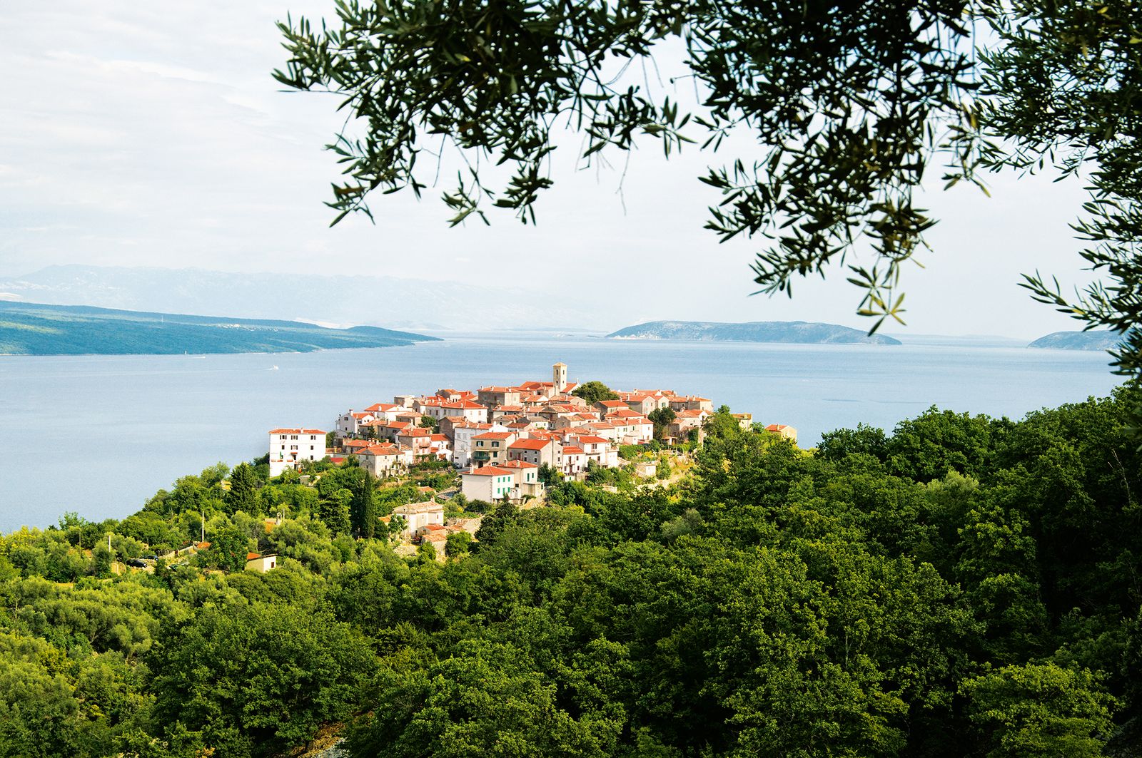 The semiabandoned medieval village of Lubenice on Cres built high above the sea.