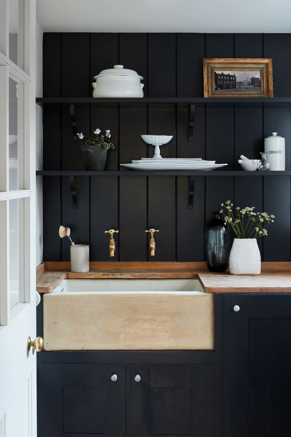 For an even more dramatic look 'Railings' can be used all over the woodwork in a kitchen here it has been used for the...