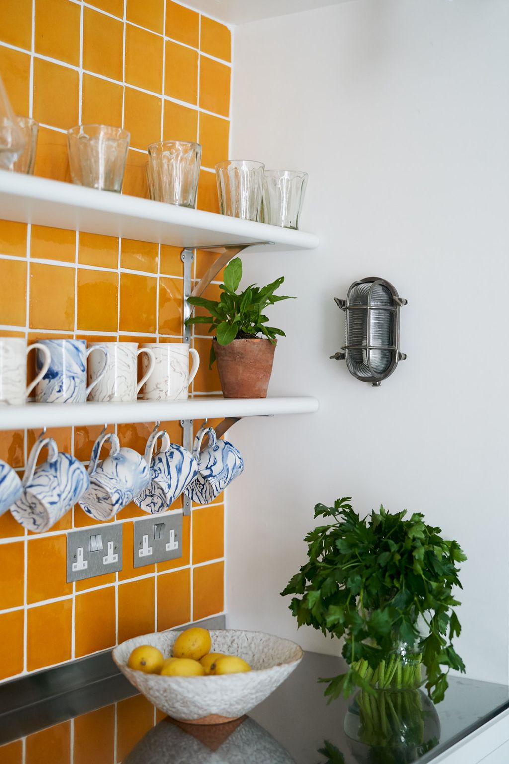 A house on Columbia Road  Because it's a rental it was important to have a practical kitchen so Olivia had the stainless...