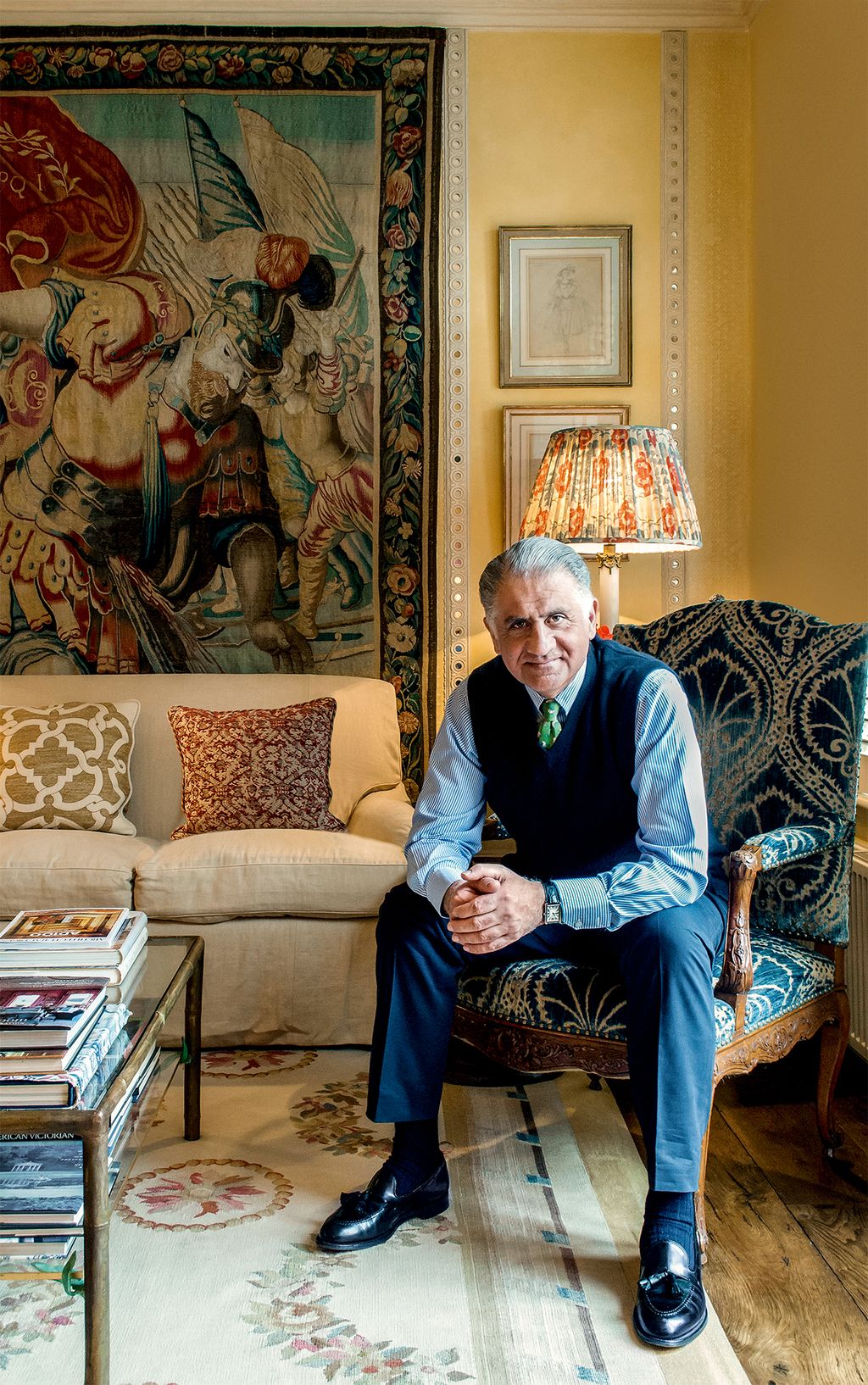 Image may contain Furniture Couch Footwear Clothing Shoe Apparel Living Room Room Indoors Home Decor and Human