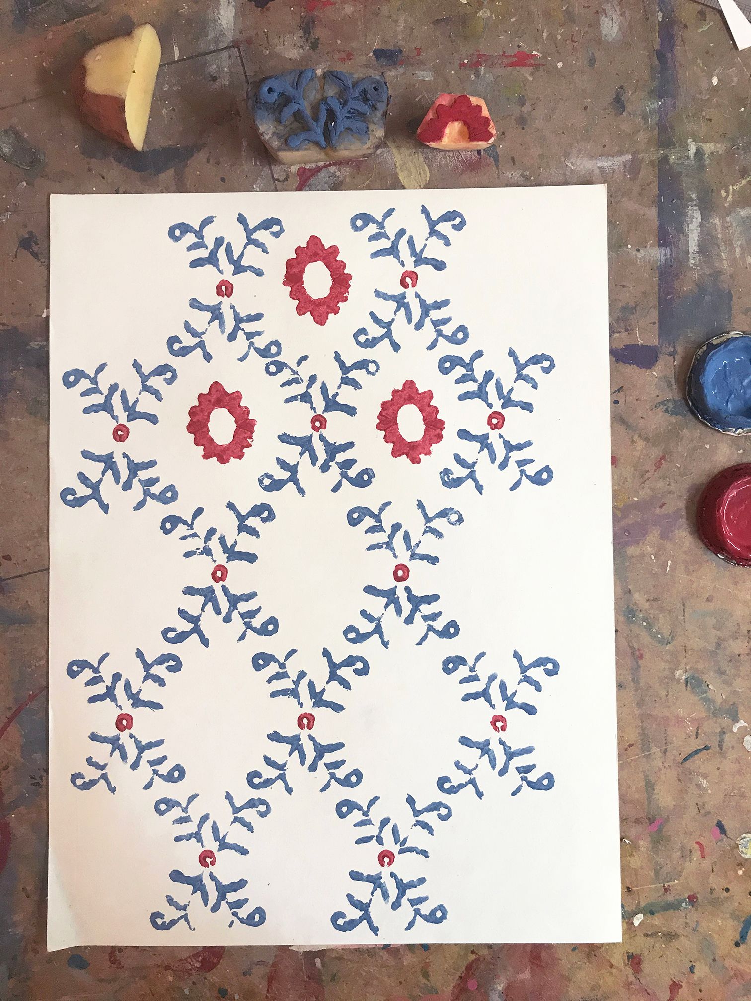 Tess Newall's paint projects to use up tester pots