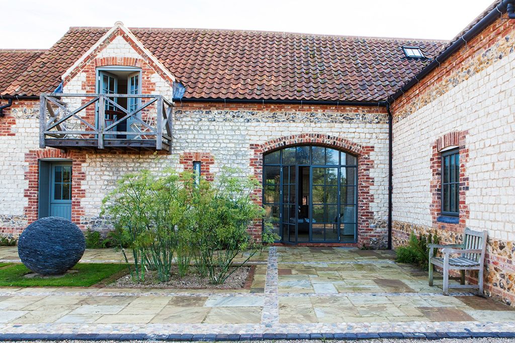 Courtyard  White Country Barn Conversion | Real Homes