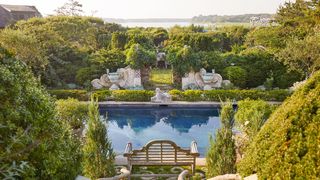 Image may contain Outdoors Water Garden Plant Flagstone and Furniture
