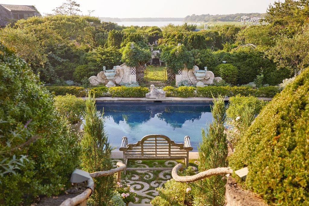 Image may contain Outdoors Water Garden Plant Flagstone and Furniture