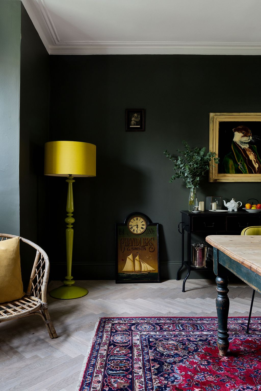 This is the darkest room in the house so I painted it the darkest colour to embrace that says Chris. The room has a...